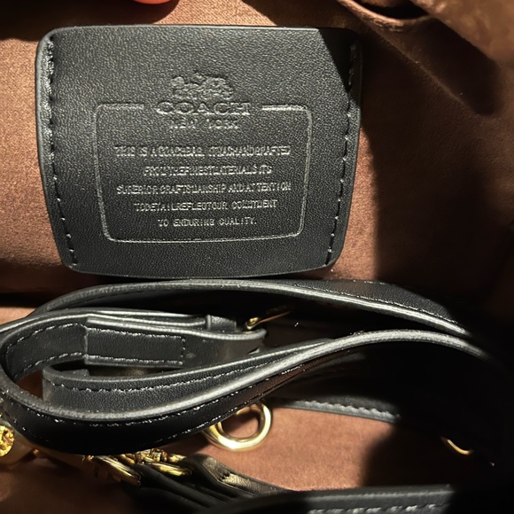 Coach Brown Signature Canvas Wristlet with Gold Hardware - Picture 2 of 3